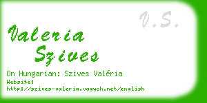 valeria szives business card