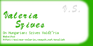 valeria szives business card